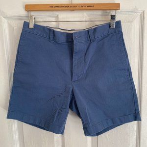 J. Crew Factory 7" flex khaki shorts , 29 waist, Royal Blue color